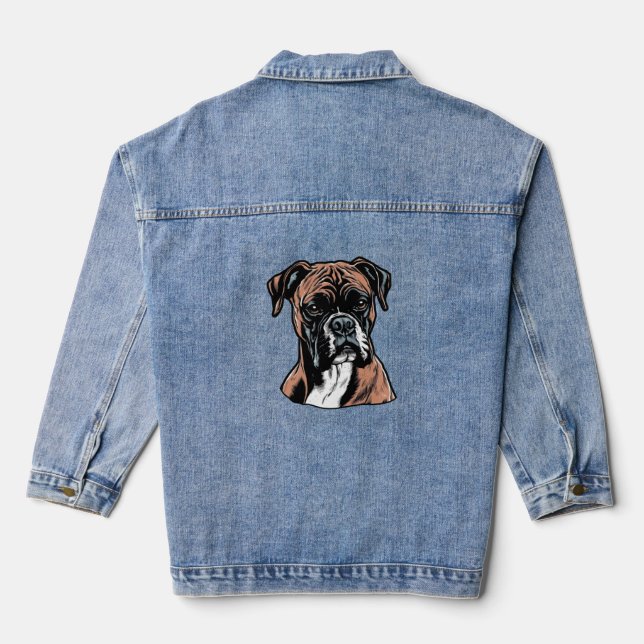 Boxer Buddy Humour Protective Jeansjacke (Rückseite)