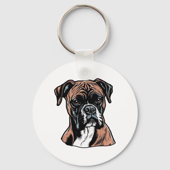 Boxer Buddy Humour Protective Schlüsselanhänger (Vorderseite)
