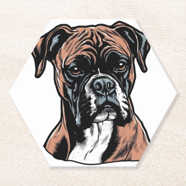 Boxer Buddy Humour Protective Untersetzer (Vorderseite)