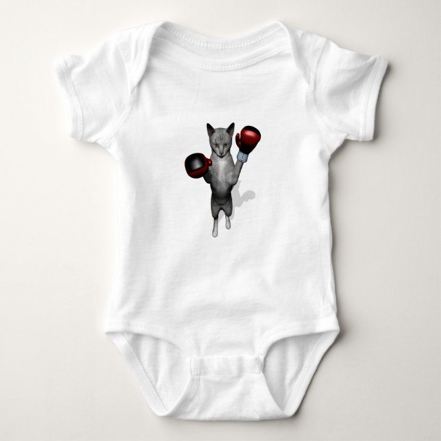 Boxer Cat Baby Strampler (Vorderseite)