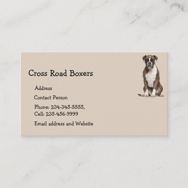 Boxer chien animal animal animal animal Carte de v (Devant)
