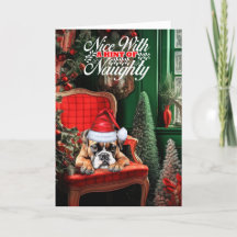 Boxer Christmas Dog Naughty oder Nice
