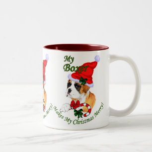 Boxer Christmas Geschenke Zweifarbige Tasse