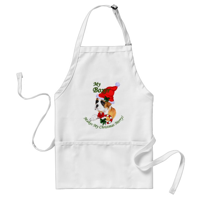 Boxer Christmas Gifts Schürze (Vorne)