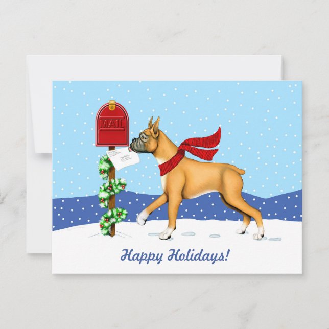 Boxer Christmas Mail Einladung (Vorderseite)