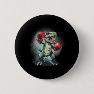 Boxer Dinosaur Boxen Dino Kickboxen T-Rex Boxen Button