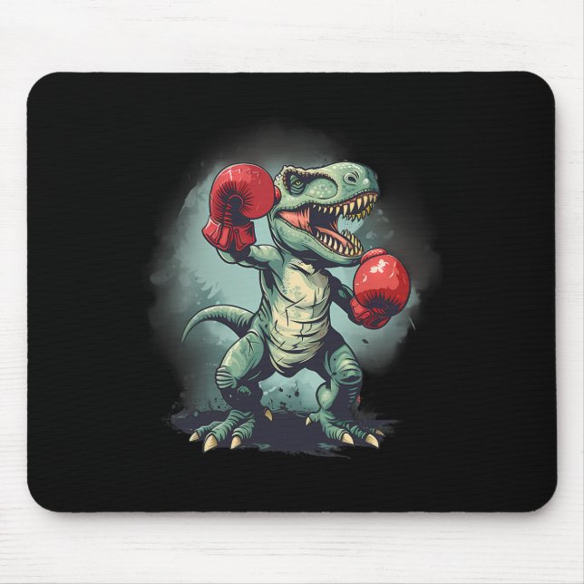 Boxer Dinosaur Boxing Dino Kickboxing T-rex Boxing Mousepad (Vorne)