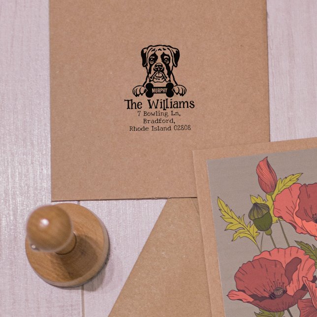 Boxer Dod, Rücksendeadresse, Gummistempel (Von Creator hochgeladen)