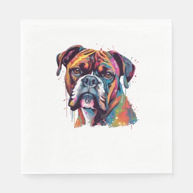Boxer Dog 2 Serviette (Vorderseite)