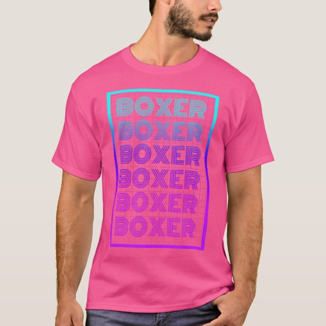 Boxer Dog 70's Retro Boxer T-Shirt (Vorderseite)
