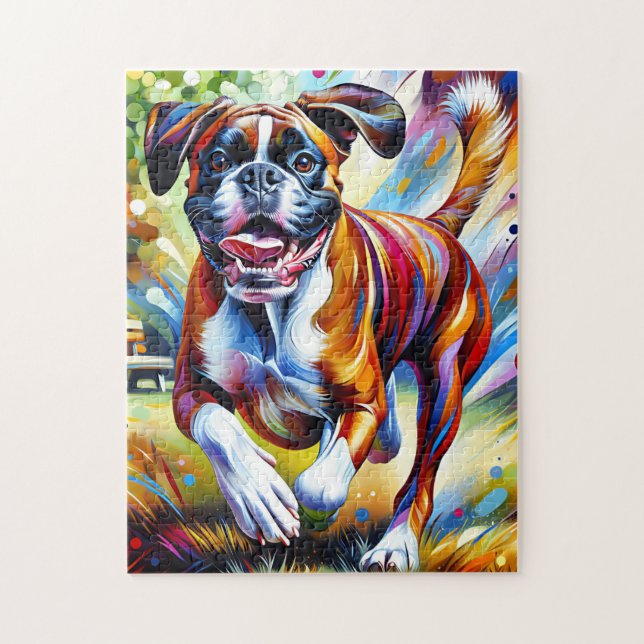 Boxer Dog Akryllische Kunst Print Dog Lover Gesche (Vertikal)