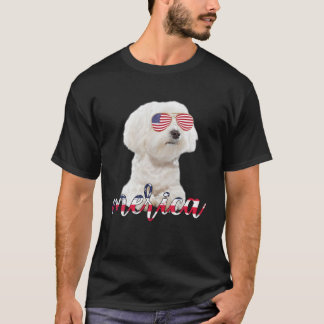 Boxer Dog American USA Flag Merica 4th July Dog T-Shirt