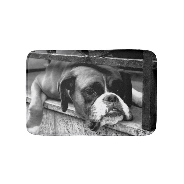 Boxer Dog auf Windows bmcna Badematte (Vorderseite)