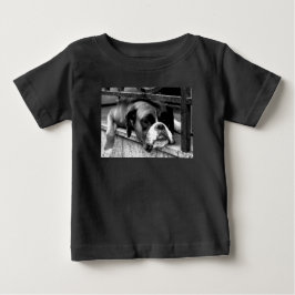 Boxer Dog auf Windows iccnm Baby T-shirt