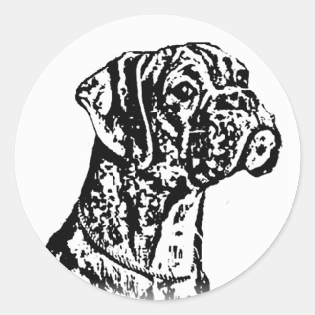 Boxer Dog Aufkleber (Vorderseite)