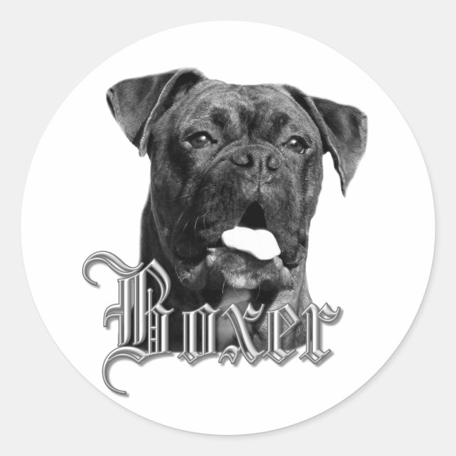 Boxer Dog Aufkleber (Vorderseite)