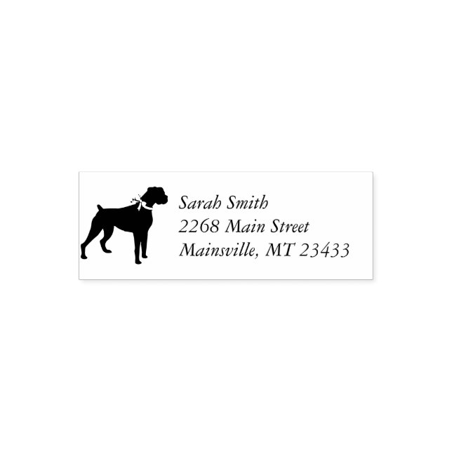 Boxer Dog Baby Dusche Welpe Grau Permastempel (Design)