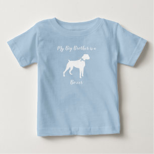 Boxer Dog Baby Shower Welpe Blue Boy Baby T-shirt