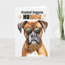 Boxer Dog Bester HuMOM Muttertag Feiertagskarte