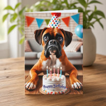 Boxer Dog Birthday Fun