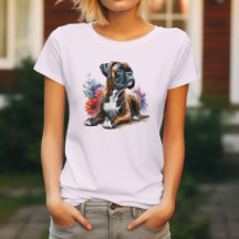 Boxer Dog Blooms: Spielerisches Pup & florale Eleg