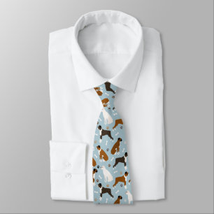 Boxer Dog Bones and Paws Neck Tie Krawatte