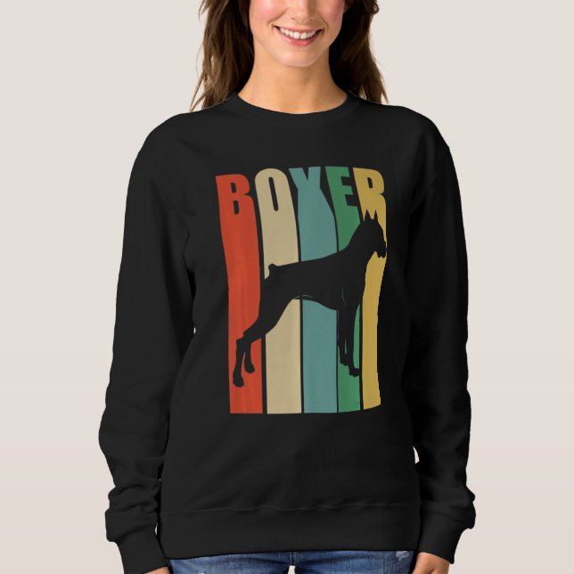 Boxer Dog Boxer Dog Retro Sweatshirt (Vorderseite)