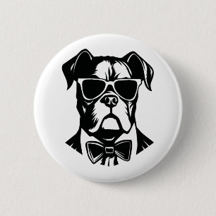 Boxer Dog Button