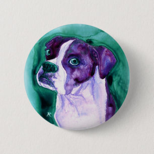 Boxer Dog Button - "Nicht ich"