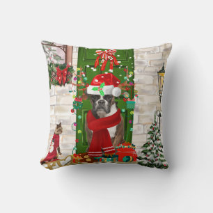 Boxer Dog Christmas Kissen