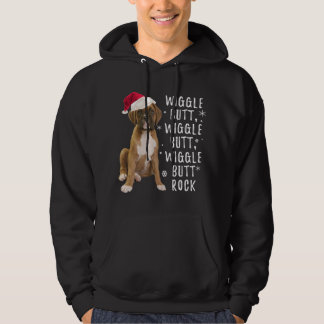 Boxer Dog Christmas - Wiggle Hintern Rock Hoodie