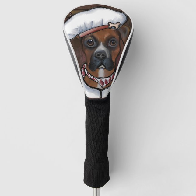 BOXER DOG COOK GOLF HEADCOVER (Vorderseite)