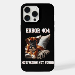 Boxer Dog Error 404 Motivation wurde nicht gefunde iPhone 15 Pro Max Hülle