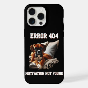 Boxer Dog Error 404 Motivation wurde nicht gefunde iPhone 15 Pro Max Hülle
