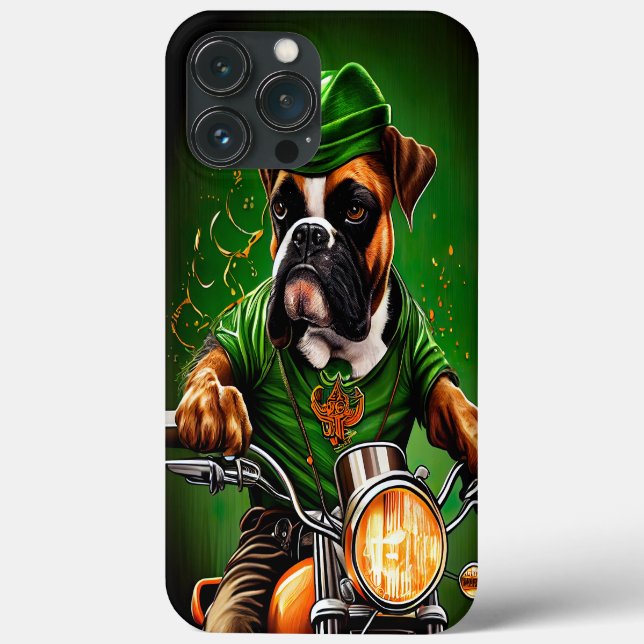 Boxer Dog Fahrrad St. Patrick's Day Case-Mate iPhone Hülle (Rückseite)