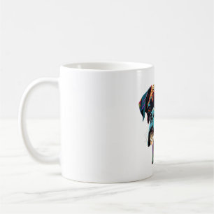 Boxer Dog farbenfroh Kaffeetasse