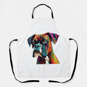 Boxer Dog farbenfroh Schürze