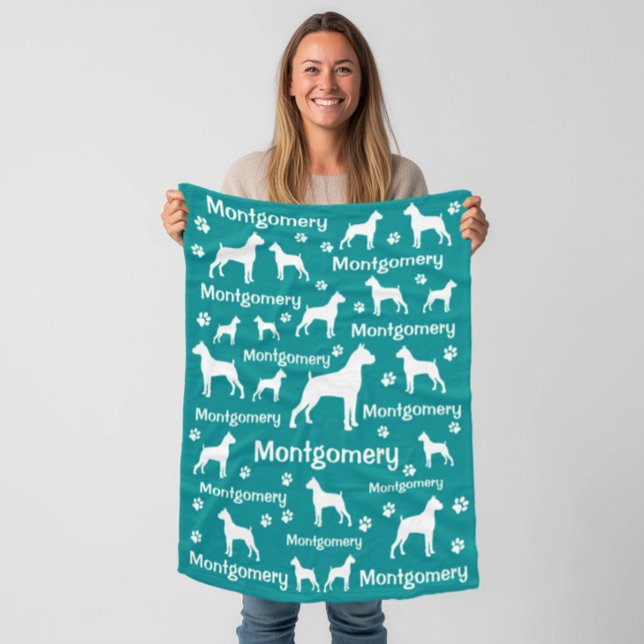 Boxer Dog Fleece Blanket - Gemütliches Geschenk fü (Boxer personalized blanket for boxer dog moms and boxer dog dads)