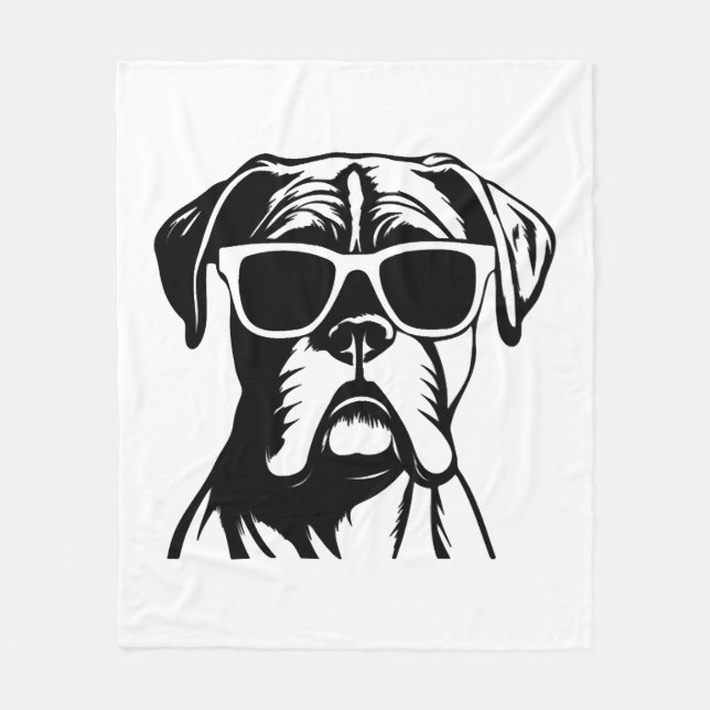 Boxer Dog Fleecedecke (Vorderseite)