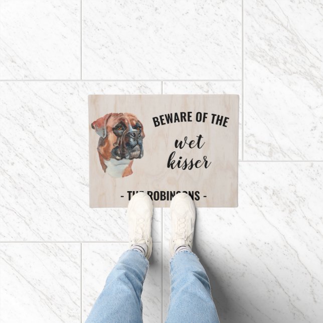 Boxer Dog Foto Personalisiert Door Mat Fußmatte (Indoor)