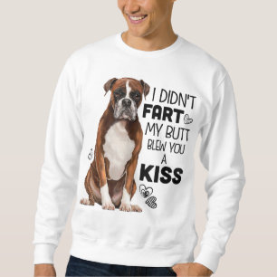 Boxer dog Funny für Hunde Mama, Hund Vater, Hund L Sweatshirt