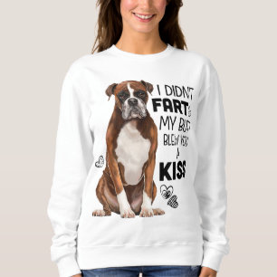 Boxer dog Funny für Hunde Mama, Hund Vater, Hund L Sweatshirt