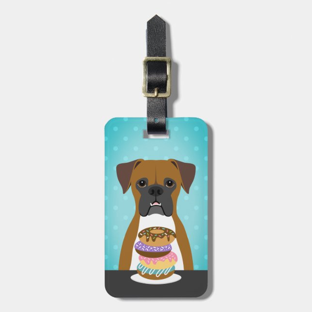 Boxer Dog Gepäckanhänger (Vorderseite vertikal)