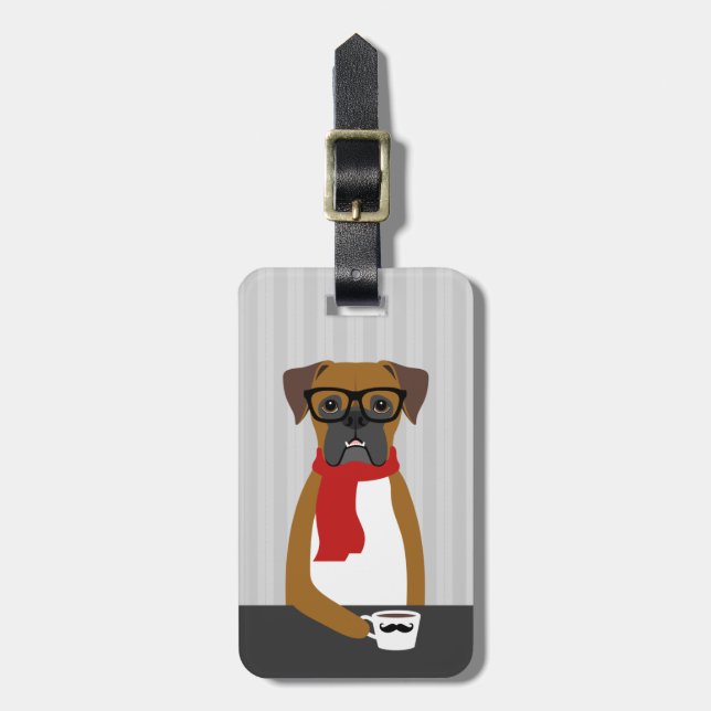 Boxer Dog Gepäckanhänger (Vorderseite vertikal)