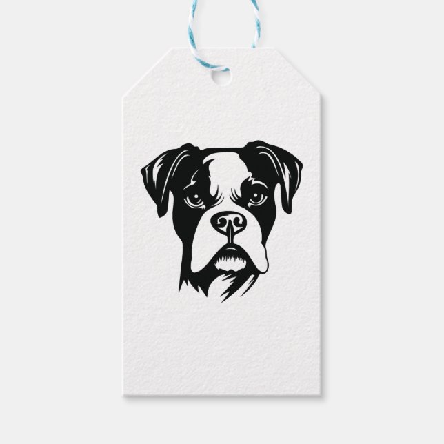 Boxer Dog Geschenkanhänger (Vorderseite)