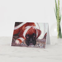 Boxer Dog 'Get Well bald on' Card