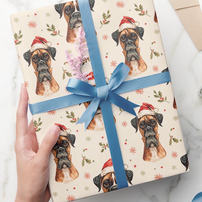Boxer dog gift wrap geschenkpapier (Von Creator hochgeladen)
