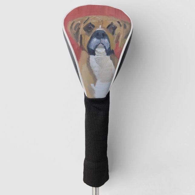 Boxer Dog Golf Headcover (Vorderseite)
