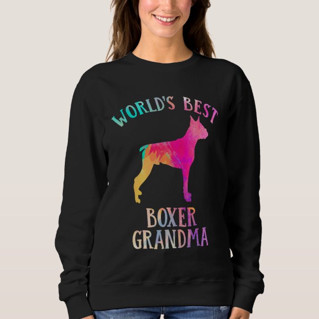Boxer Dog Grandma  Worldu2019s Best Boxer Grandma Sweatshirt (Vorderseite)