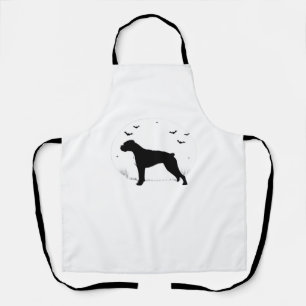Boxer Dog - Halloween Moon Silhouette Classic T-Sh Schürze